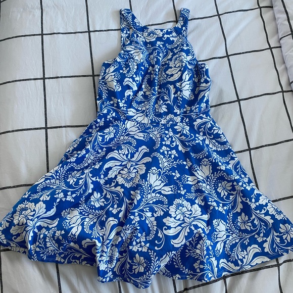 blue/white short dress - Picture 1 of 4